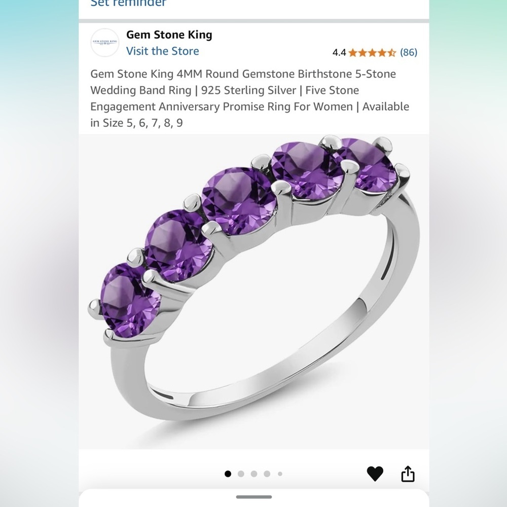 Gemstone King Sterling Silver Amethyst Ring (1.25 ctw) - Picture 4 of 4